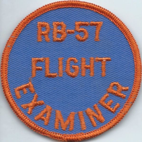 USAF PATCH RB-57 FLIGHT EXAMINER 1960'S | usafcollectibles