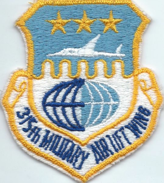 USAF PATCH 315 MILITARY AIRLIFT WING