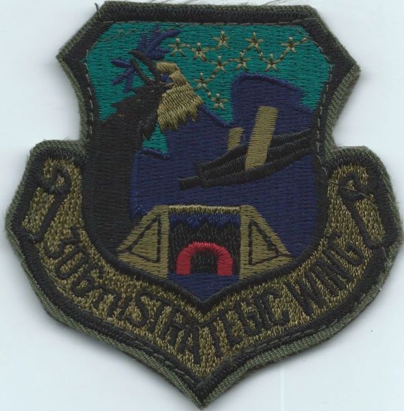 USAF PATCH 306 STRATEGIC WING SUBDUED ON VELCRO RAF MILDENHALL