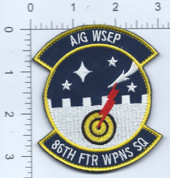 USAF PATCH 86 FIGHTER WEAPONS SQUADRON A/G WSEP