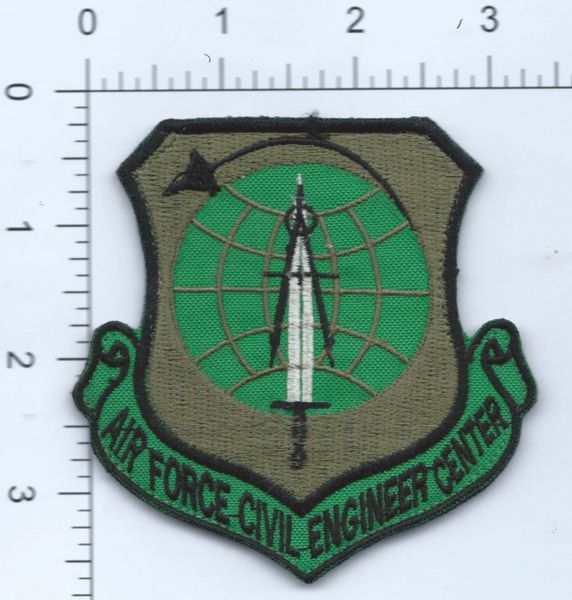 USAF PATCH AIR FORCE CIVIL ENGINEERING CENTER. AFGHAN MADE ON VELCRO