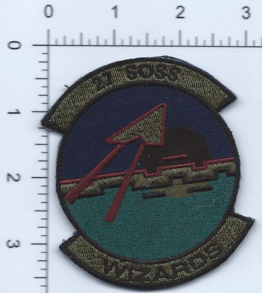 USAF PATCH 27 SPECIAL OPERATIONS SUPPORT SQUADRON TYPE 1 CANNON AFB AFSOC AIR COMMANDO