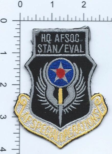 USAF PATCH HQ AFSOC STAN EVAL COMMAND SHIELD AIR COMMANDOS