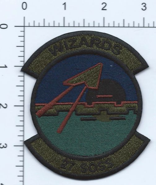 USAF PATCH 27 SPECIAL OPERATIONS SUPPORT SQUADRON TYPE 2 CANNON AFB AFSOC AIR COMMANDO