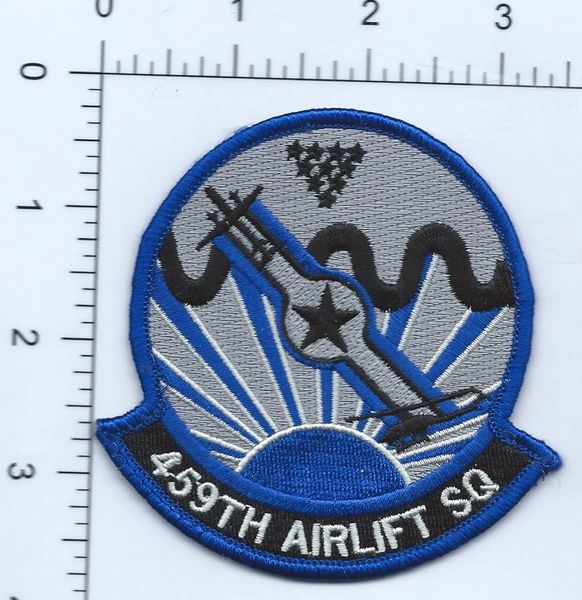 USAF PATCH 459 AIRLIFT SQUADRON C-12 / UH-1 YOKOTA AFB JAPAN