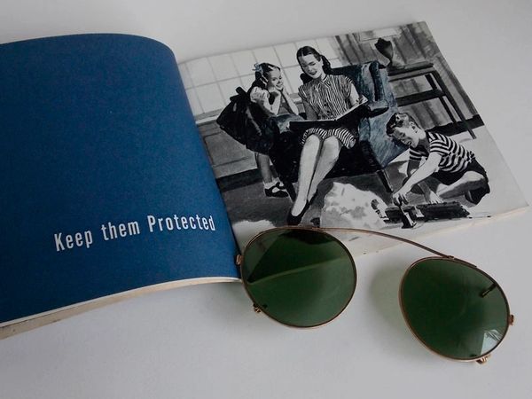 WWII Aviator Sunglass Clips and Going Back to Civilian Pamphlet - circa 1945