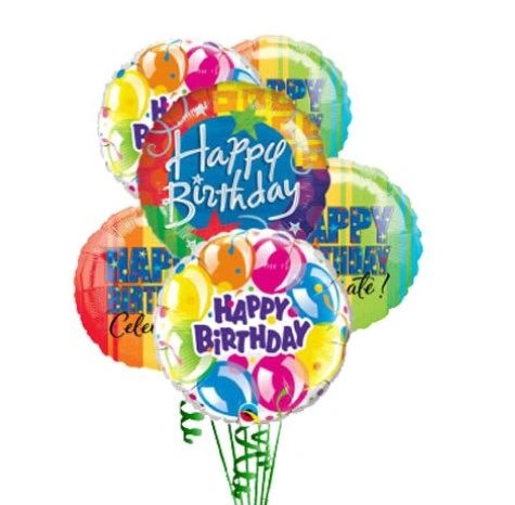 5 BALLOONS BOUQUET CUSTOMIZE YOUR COLORS AND THEME (SAME DAY DELIVERY)