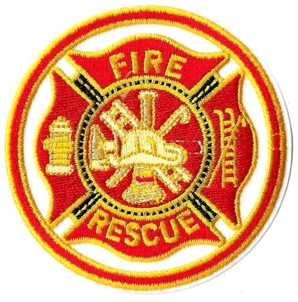 Firemen - Fire and Rescue Seal Logo Patch - Embroidered Iron or Sew On ...