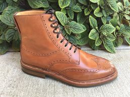 Enzo Bonafe'  4014 in Horween natural unglazed shell Cordovan
SOLEGARB Leather Shoes handmade boots 