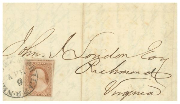 1853 NY&Philadelphia RR Cancel Cover