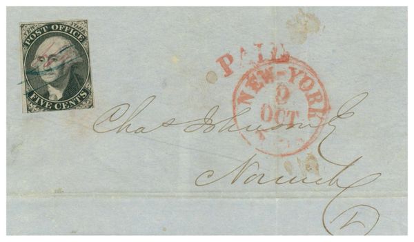 1846 New York Provisional 9X1