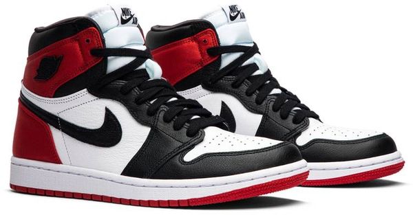 nike air jordan 1 high og black toe satin