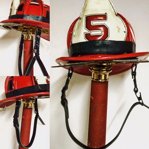 custom leather fire helmet fronts