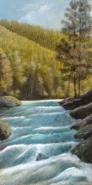 ALARKA CREEK , 10"x 20" gicle'e high rez canvas print signed and dated by artist