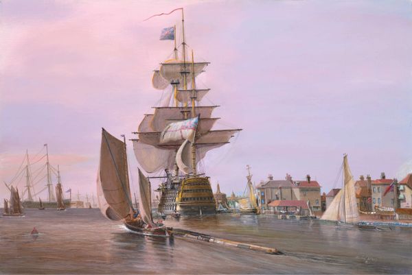 ENTERING PORTSMOUTH HARBOR , 24"x 36" high res canvas print signed and dated by artist