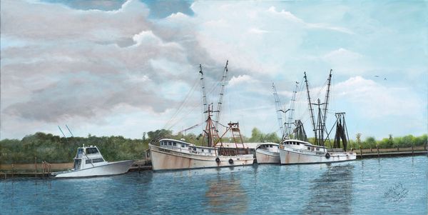 FLEETS IN 24"x 48" gicle'e high rez canvas print signed and dated by artist.
