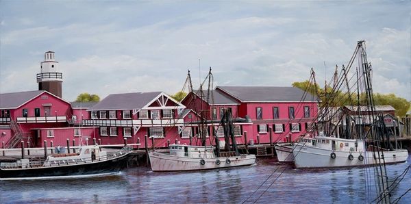 RB'S AND THE LIGHTHOUSE , 24"x 48" high resaloution canvas print. signed and dated by artist