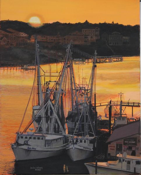 CAROLINA BEAUTY AT SUMMERS END. 16"x 20" glice'e high resolution canvas print . signed and dated by the artist.
