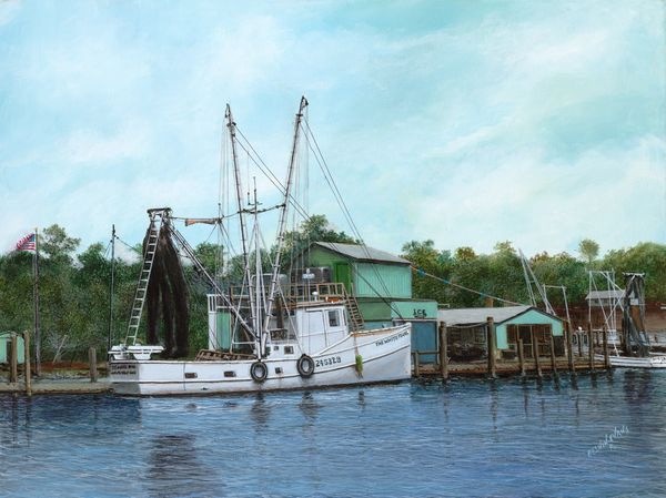 THE WHITE PEARL, 18"x 24" gicle'e high rez canvas print signed and dated by artist. the original was selected for entry into the asma north regional exhibition in 2016.