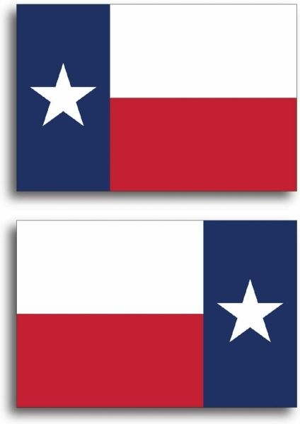 2 pk Texas American USA Flag Reverse Vinyl Decal Bumper Sticker Car ...