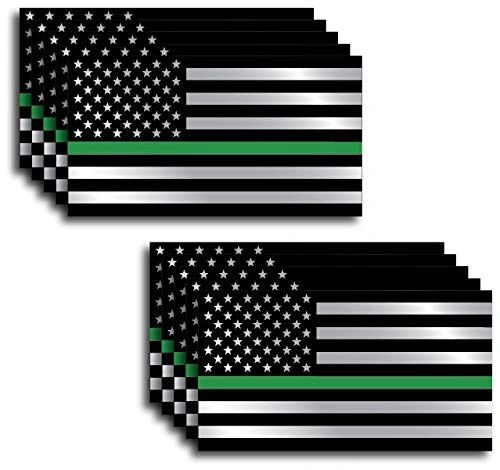 Thin Green Line 10 Pack I Support The Military Decal Sticker American ...