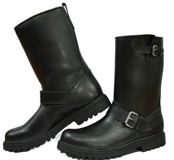 STYLE 6601 TALL LEATHER CRUISER MOTORBIKE MOTORCYCLE LADIES KIDS MENS BOOTS