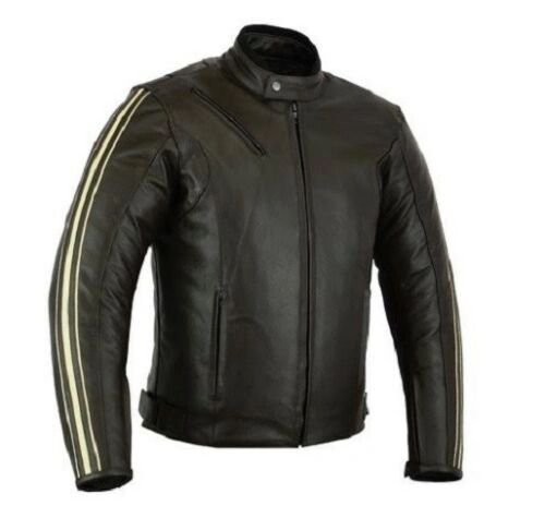 Rksports Mens Speed 4 Brown Leather Motorcycle Armoured Jacket ...
