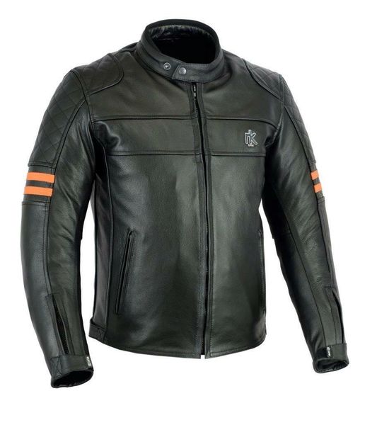 Rksports Speed 5 Mens Retro Leather Motorcycle Motorbike Jacket with ...