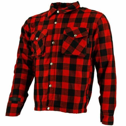 Richa Lumber Motorcycle Motorbike Textile Urban Street Shirt Black Red ...