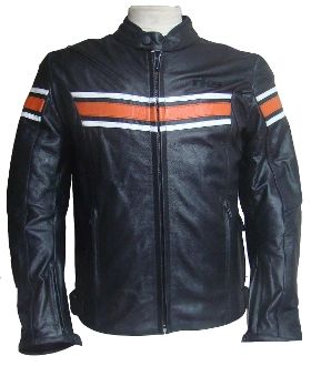 Rk Sports Speed Orange Leather Motorcycle Jacket