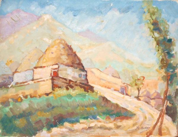 #168 Old Village Road,Syria - 18"x14", Oil on canvas