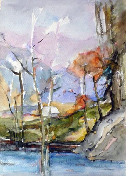 #246 Muskoka Trees, Ontario - 15"x21", watercolour on paper