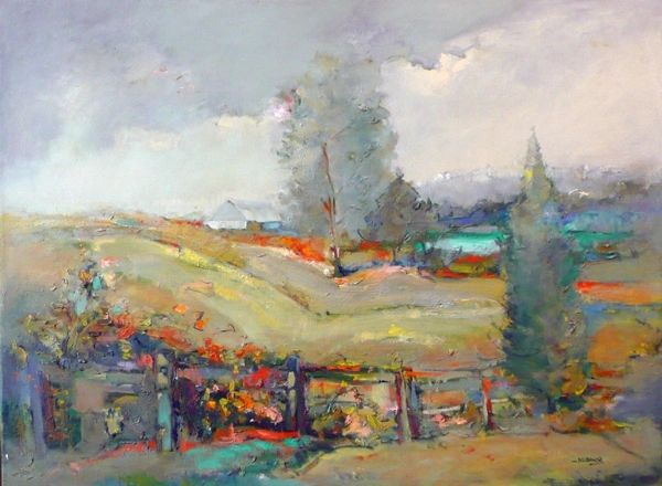 #068 Alberta Homestead - 30"x22", Acrylic on stretched canvas