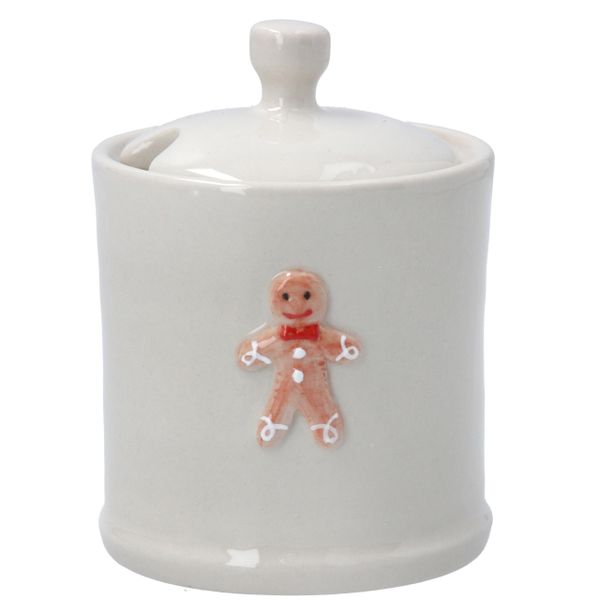 Gingerbread Man Ceramic Honey Pot