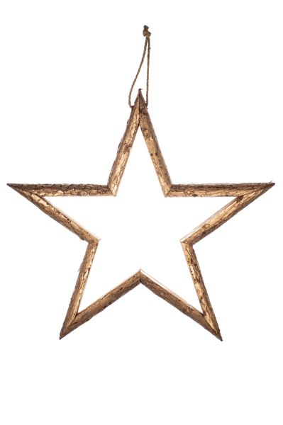 Large Gold Wooden Star D60cm - CLICK & COLLECT ONLY
