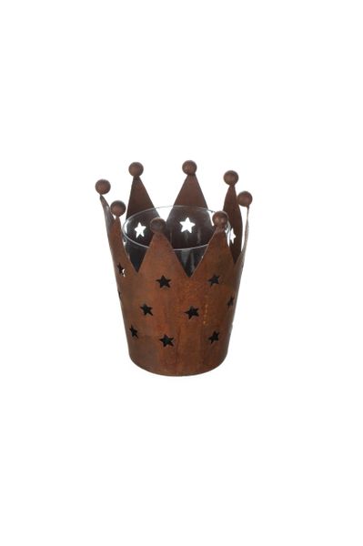 Rust Crown Tealight H12cm
