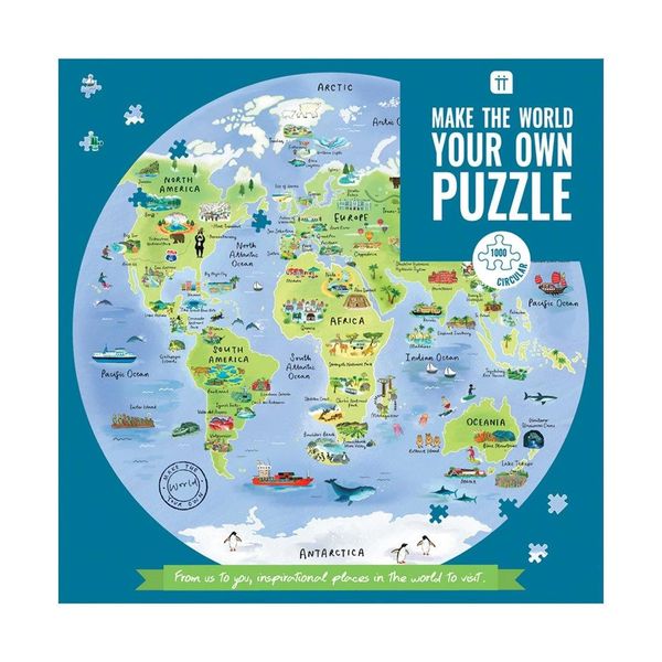 Circular World Map Puzzle 1000 Pieces