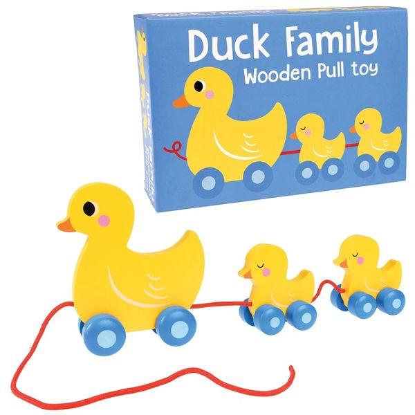 DUCK FAMILY WOODEN PULL TOY