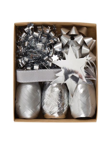 Christmas wrapping accessory box - Silver