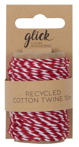 Recycled Cotton Twine - Red 10M