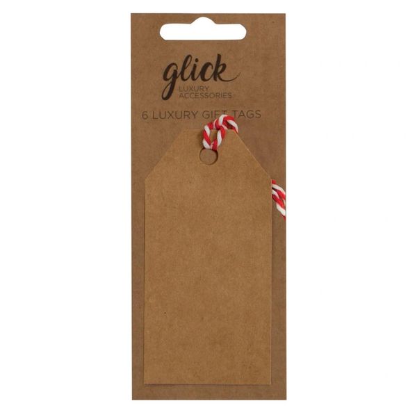 Plain Kraft Luggage Tags x 6