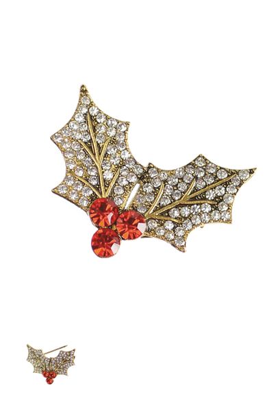 Holly Berries Brooch