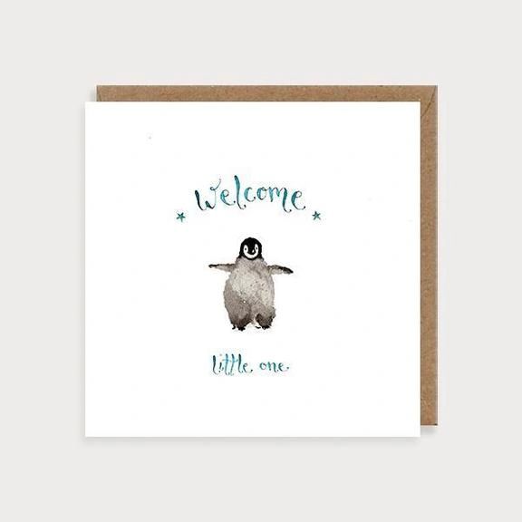 New Boy Baby Penguin Card ff30