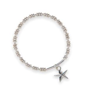 Saucer, star and bar bracelet