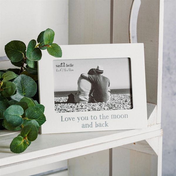 Love You To The Moon & Back Photo Frame White