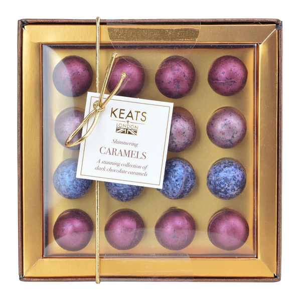 Keats Dark Chocolate Shimmering Truffles 16 piece Gift Box | Cosmopolitan, Rose and Elderflower Flavour 104g