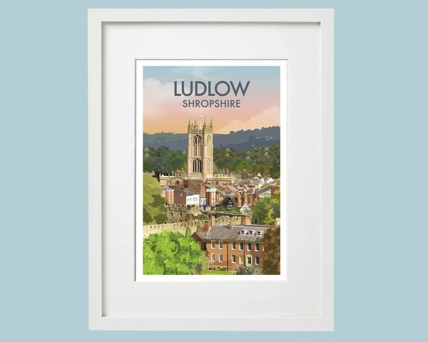 Local Area Print - Ludlow - A3 Framed
