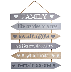 Large slatted Family sign