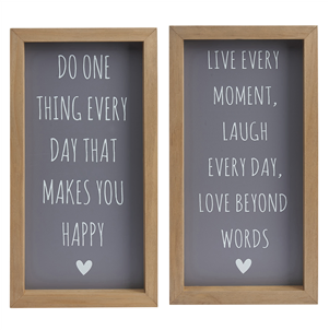 Framed grey positivity sign - choose design