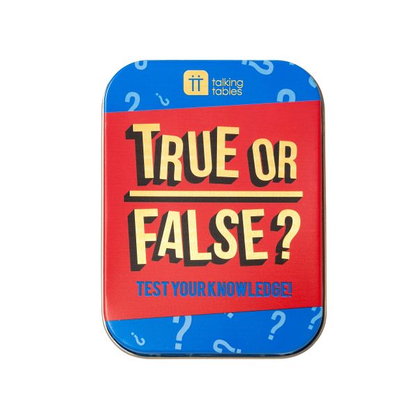 True or False In a Tin